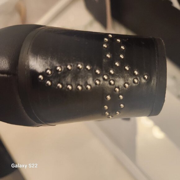 Coach Black Leather "Paisley Cutout" Studded Booties. NIB. Size 6 - Picture 11 of 13
